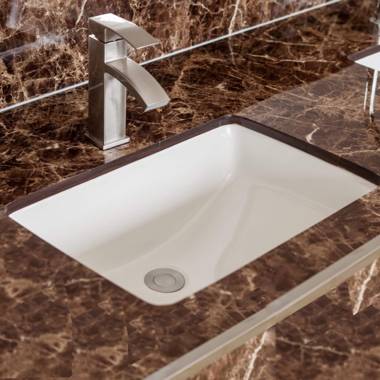 Fine Fixtures Ceramic Rectangular Undermount Bathroom Sink with